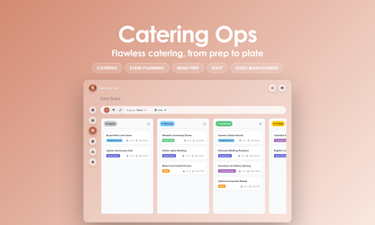 Catering Ops - Kanban