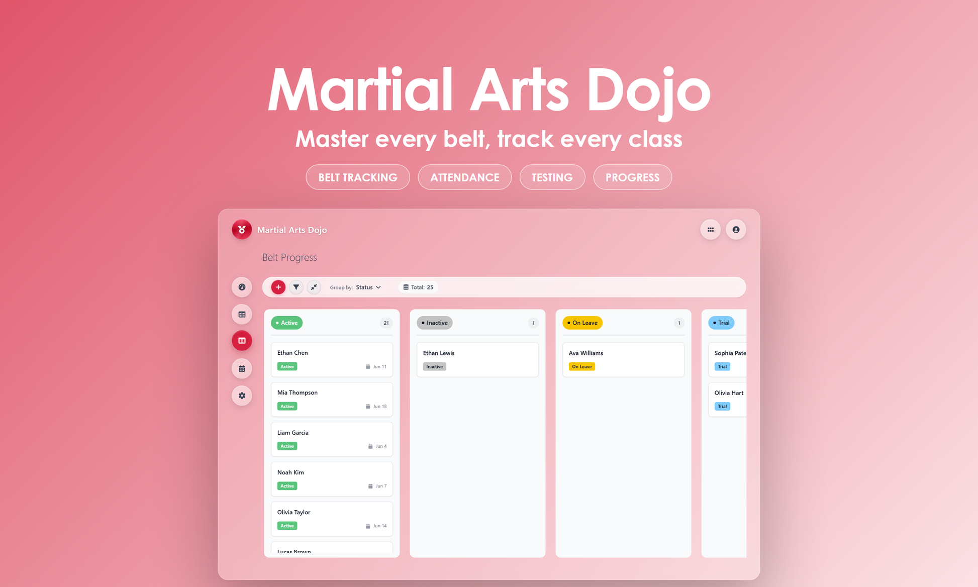 Martial Arts Dojo - Kanban