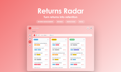 Returns Radar - Kanban