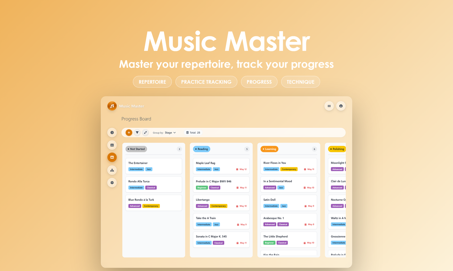 Music Master - Kanban