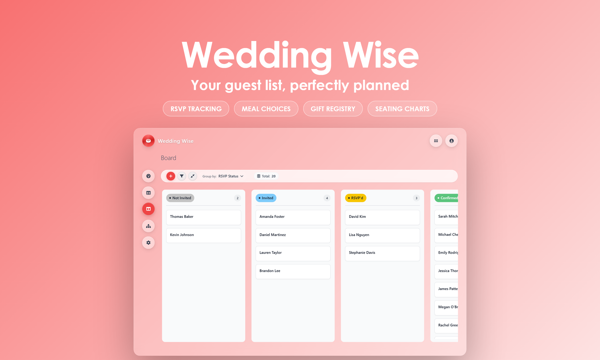 Wedding Wise - Kanban