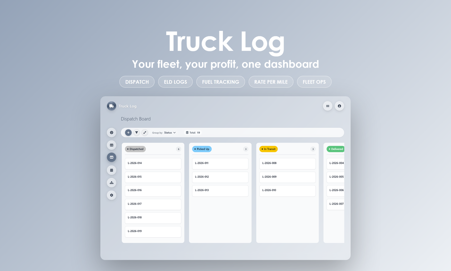 Truck Log - Kanban