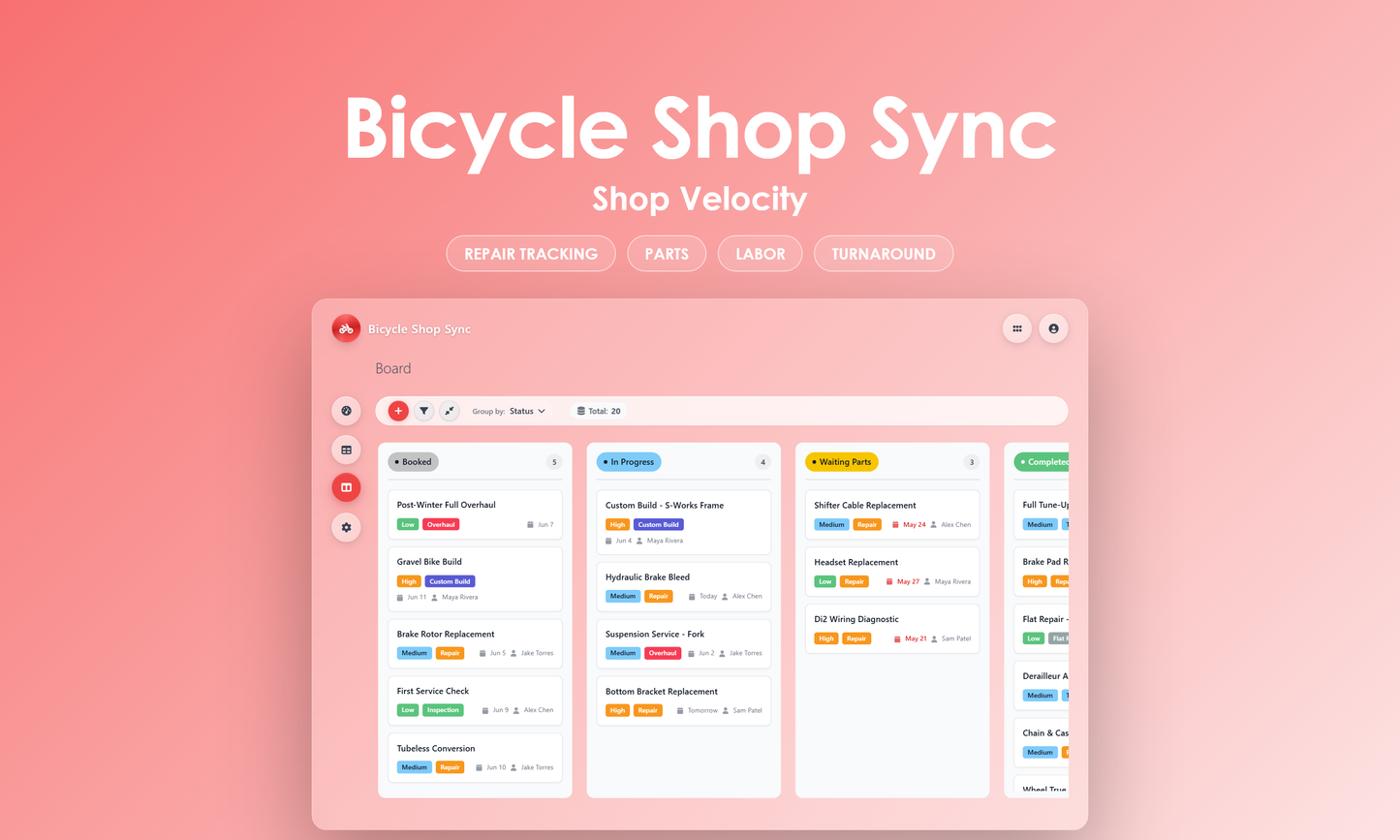 Bicycle Shop Sync - Kanban
