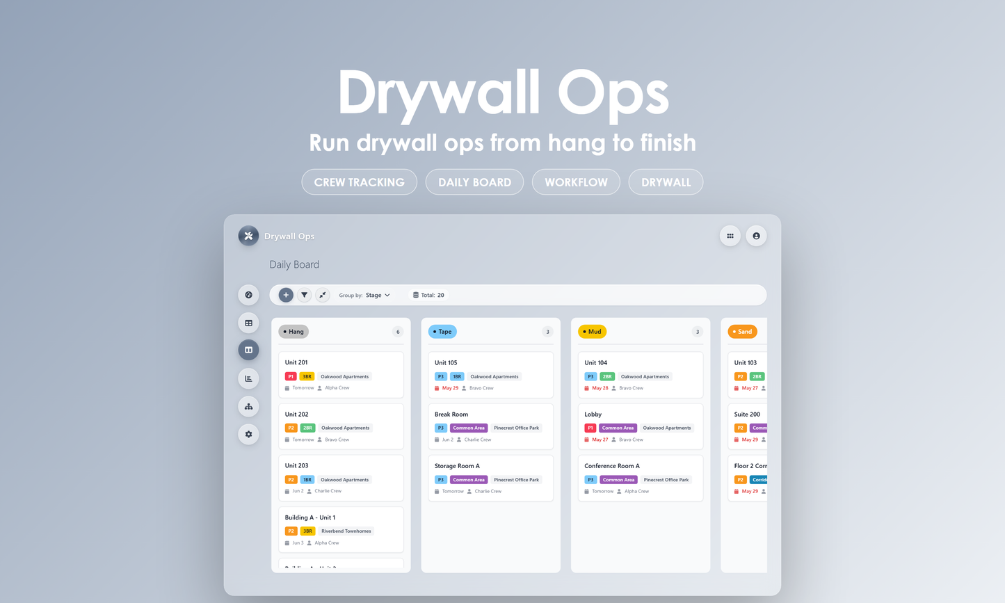 Drywall Ops - Kanban