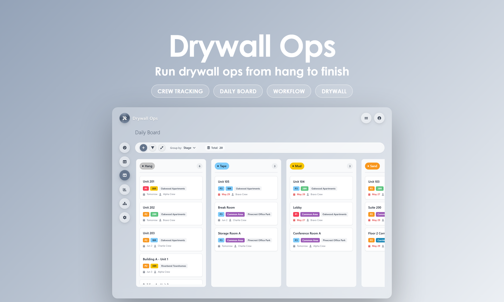 Drywall Ops - Kanban