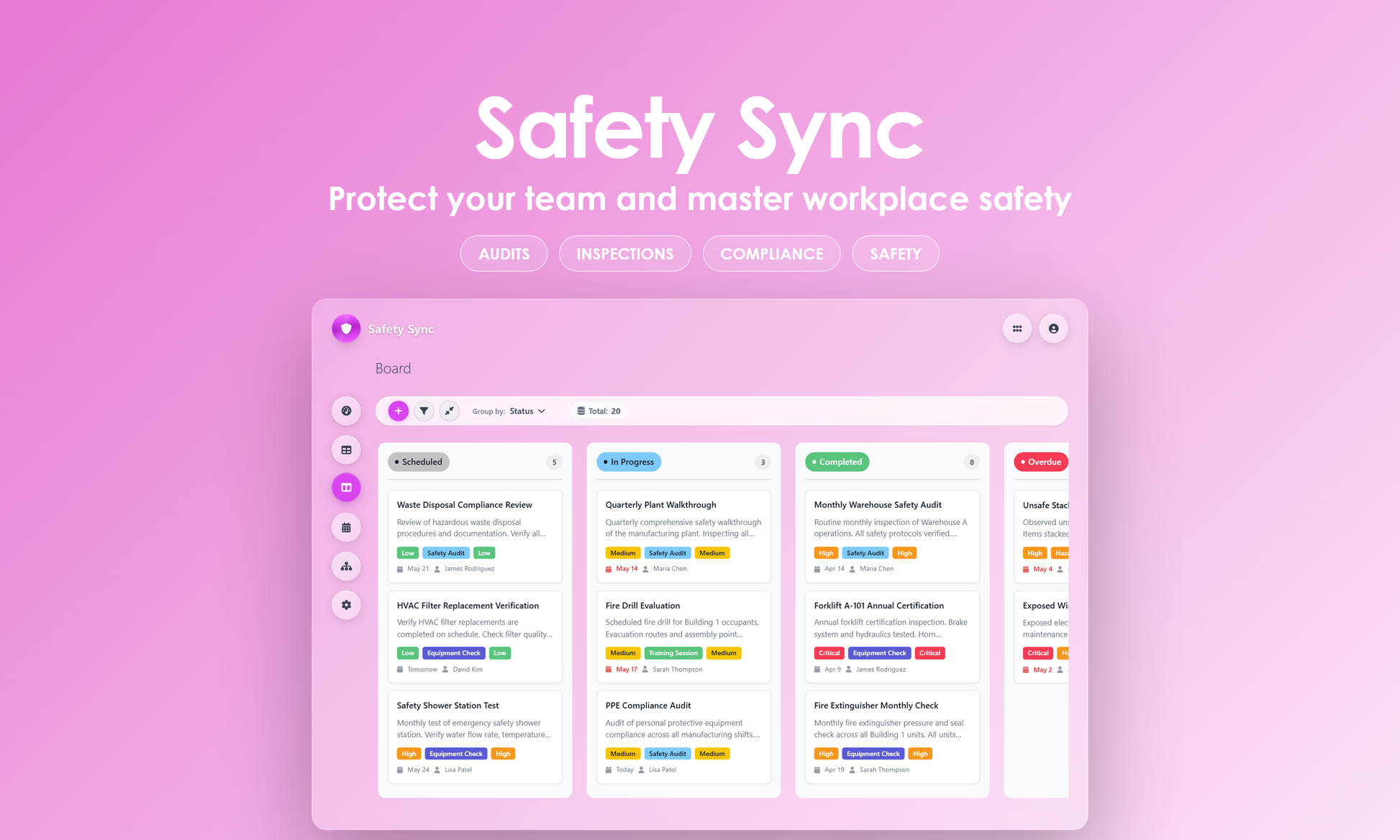Safety Sync - Kanban