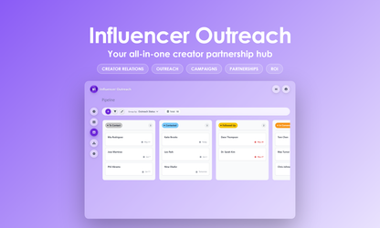 Influencer Outreach - Kanban