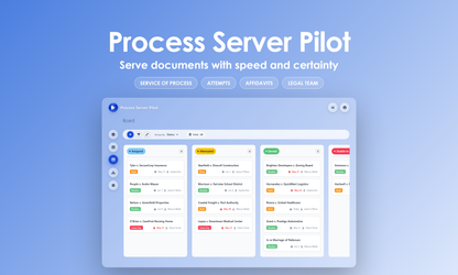 Process Server Pilot - Kanban