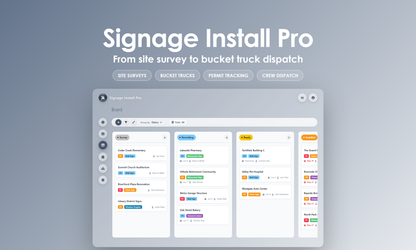 Signage Install Pro - Kanban