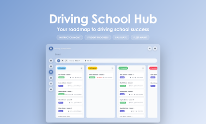 Driving School Hub - Kanban
