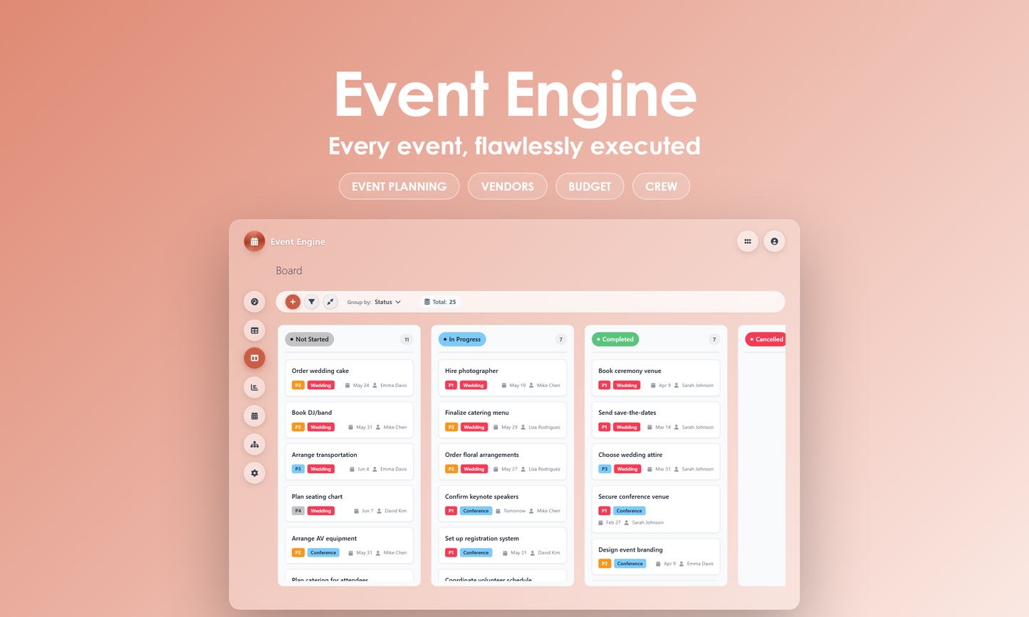 Event Engine - kanban