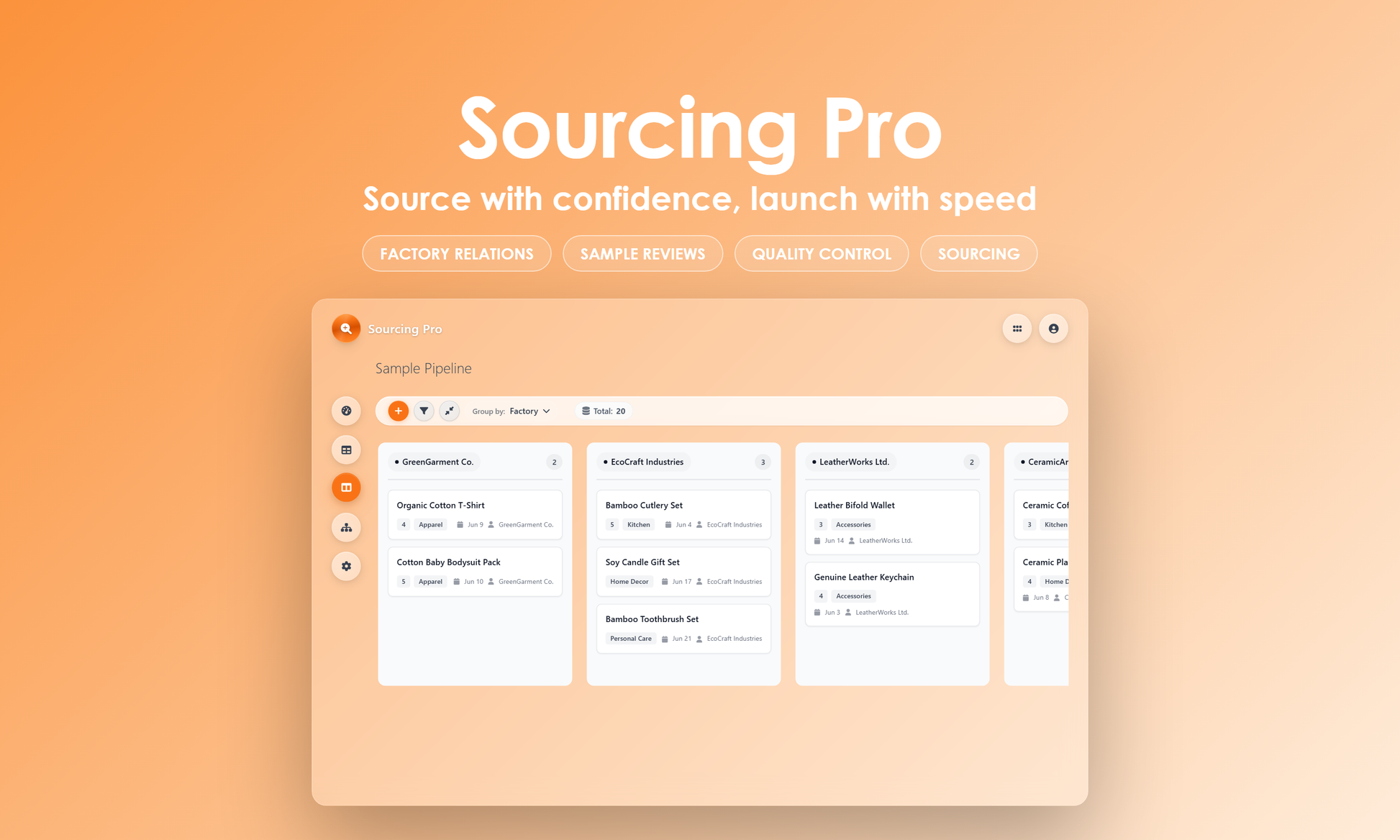 Sourcing Pro - Kanban