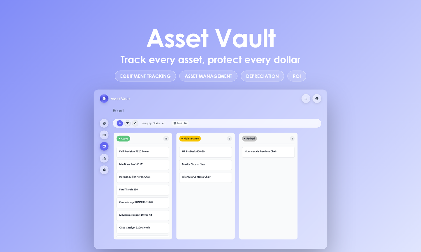 Asset Vault - Kanban