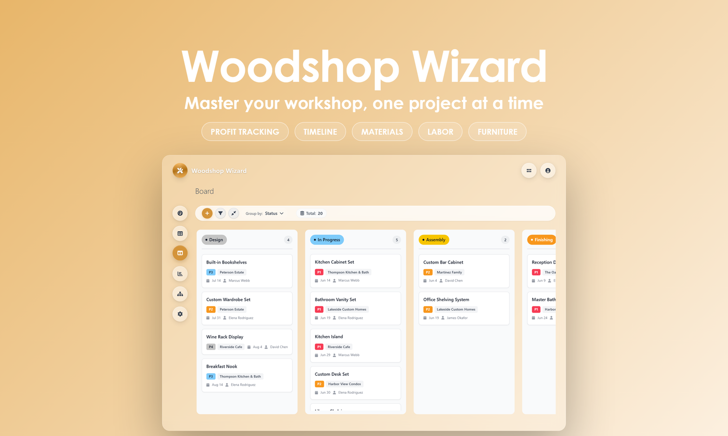 Woodshop Wizard - Kanban