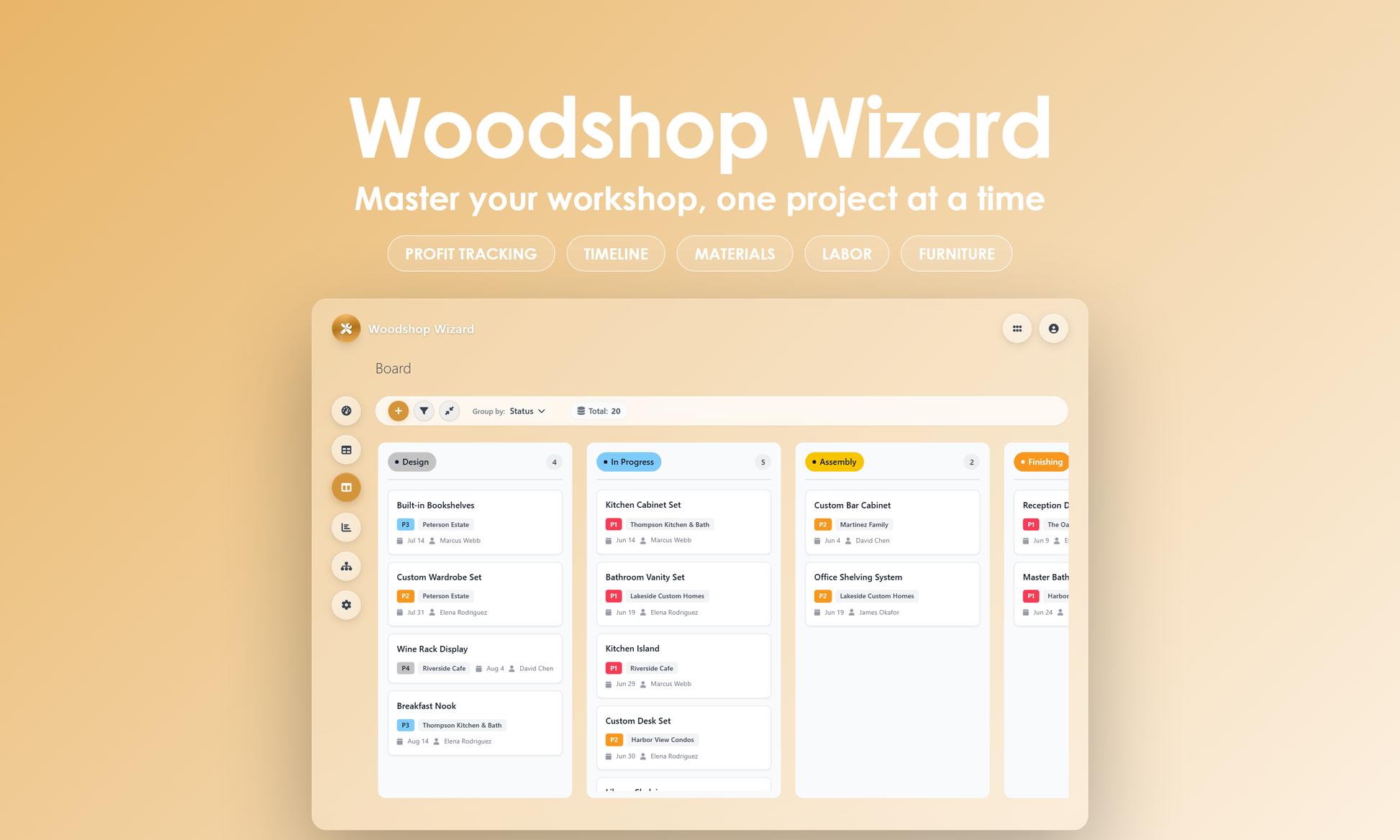 Woodshop Wizard - Kanban