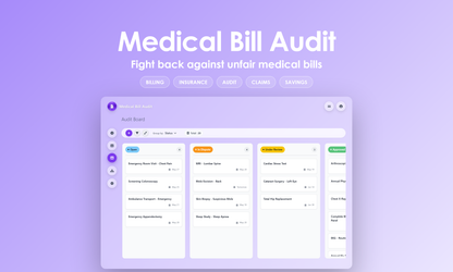 Medical Bill Audit - Kanban