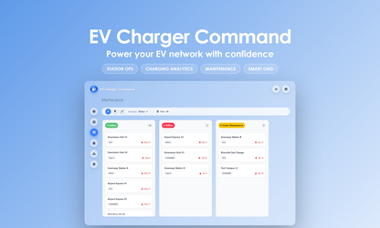 EV Charger Command - Kanban