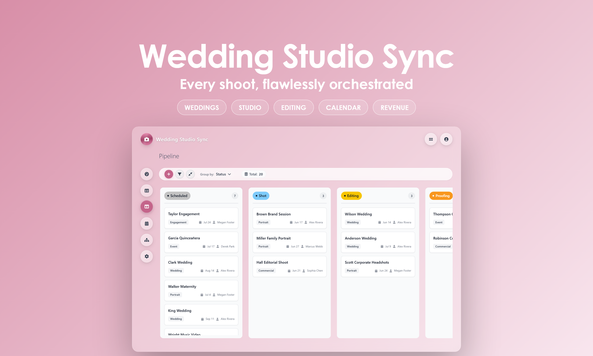 Wedding Studio Sync - Kanban