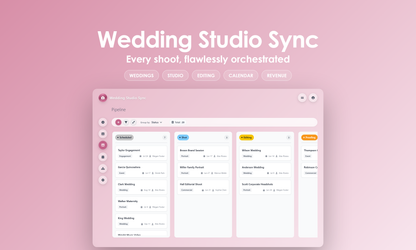 Wedding Studio Sync - Kanban