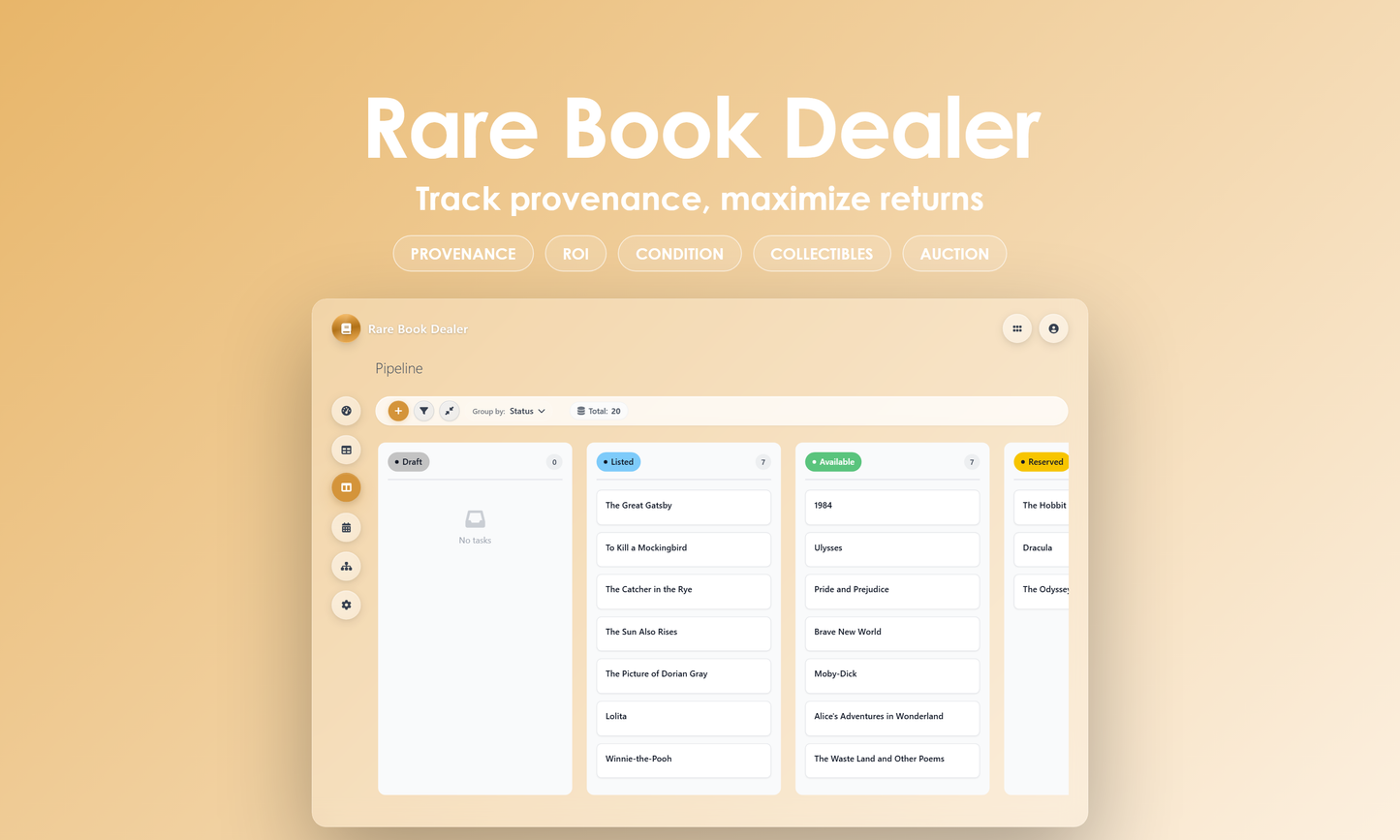 Rare Book Dealer - Kanban