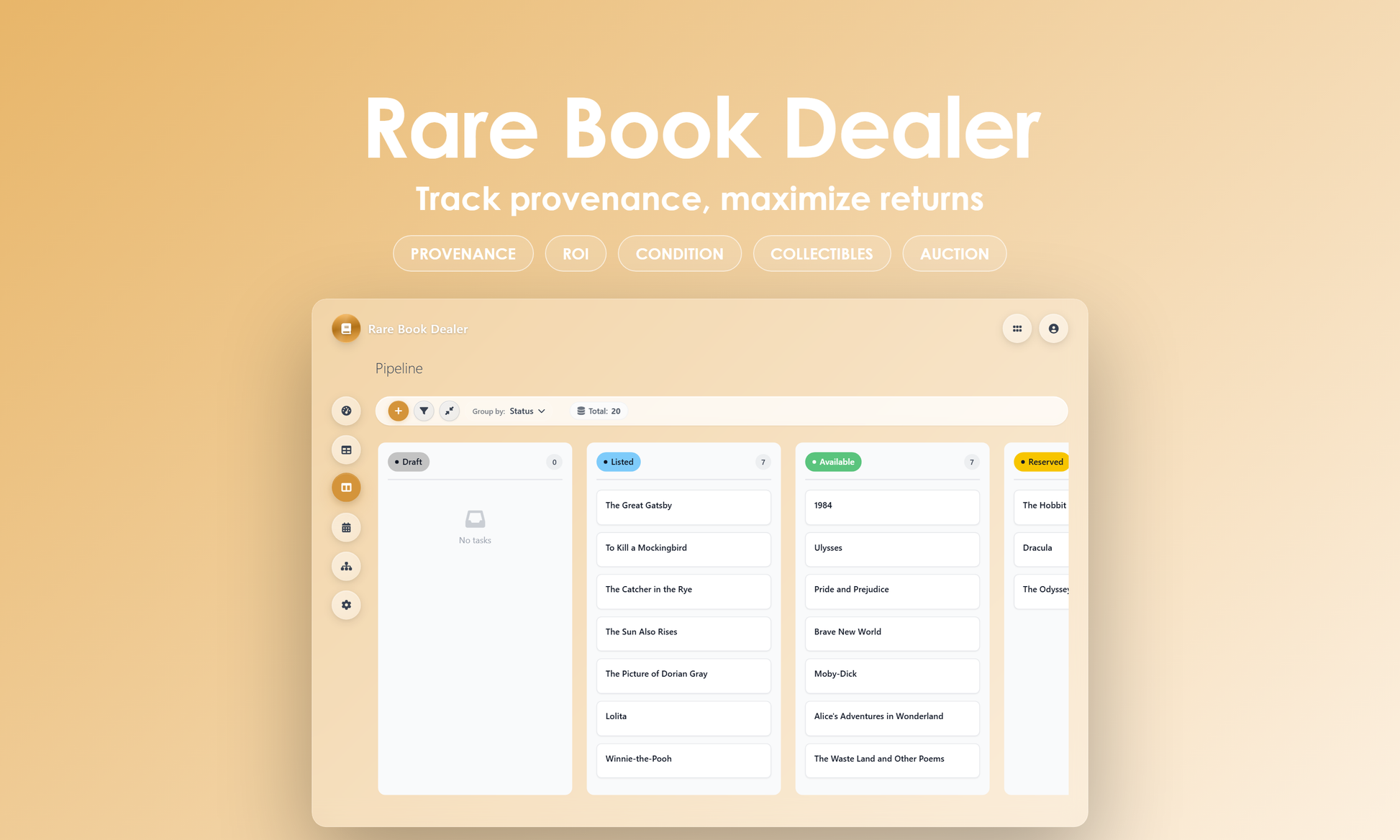 Rare Book Dealer - Kanban