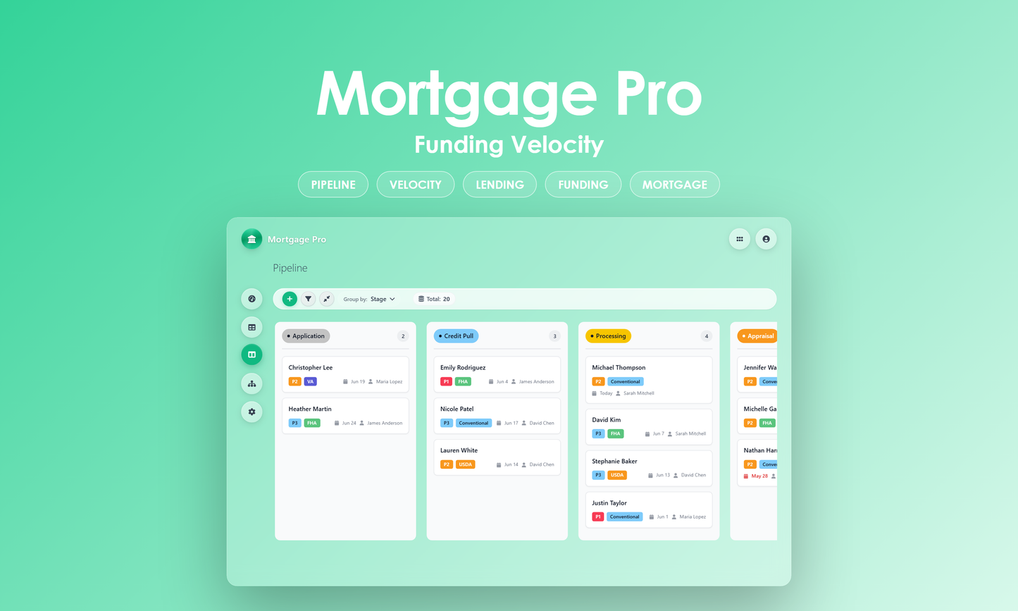 Mortgage Pro - Kanban