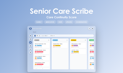 Senior Care Scribe - Kanban