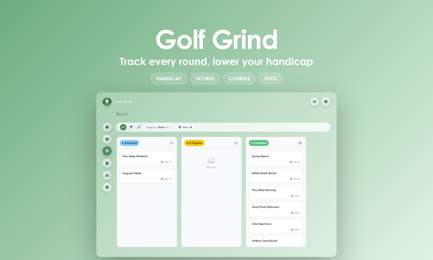 Golf Grind - Kanban