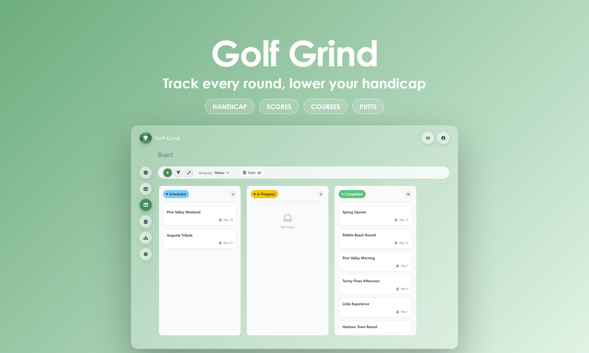 Golf Grind - Kanban