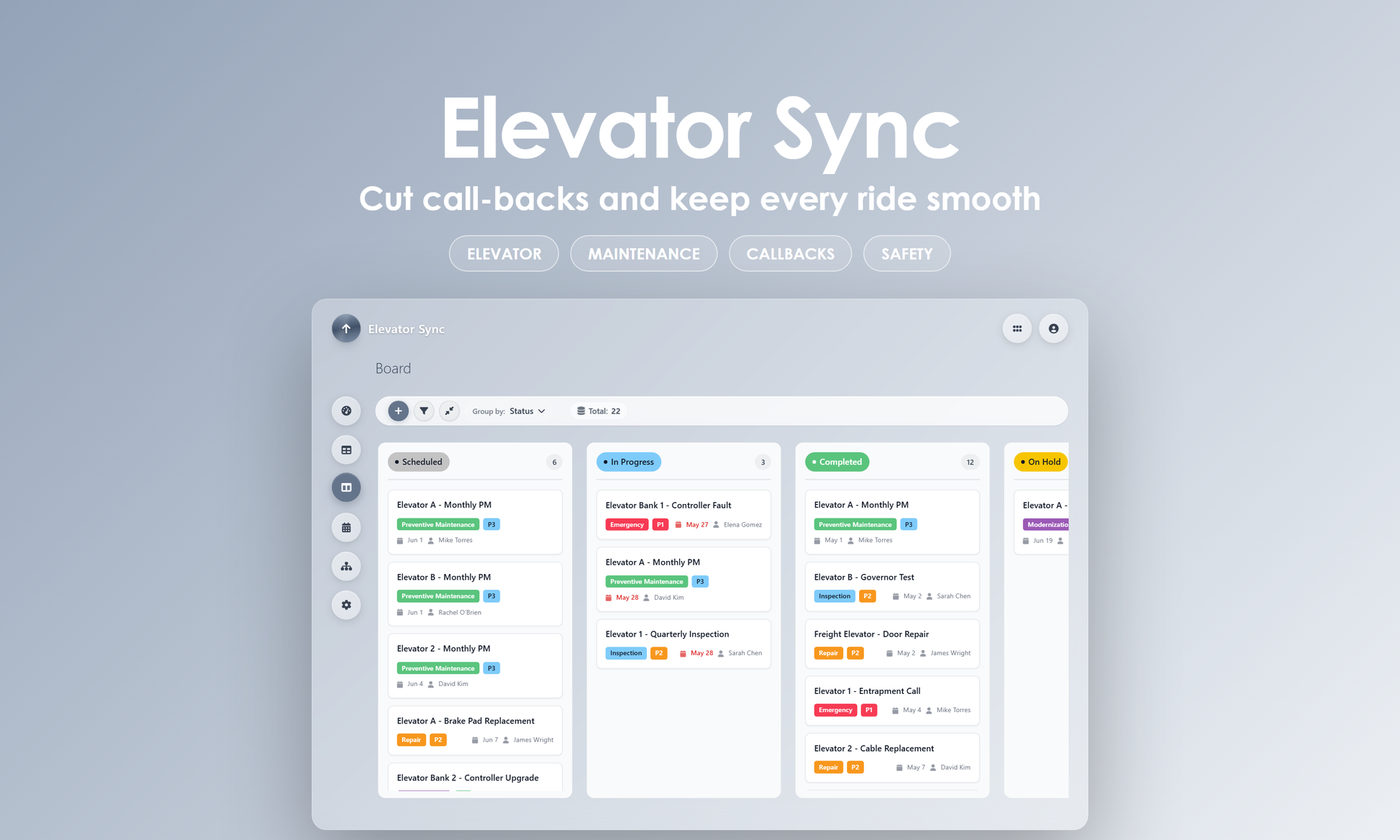 Elevator Sync - Kanban