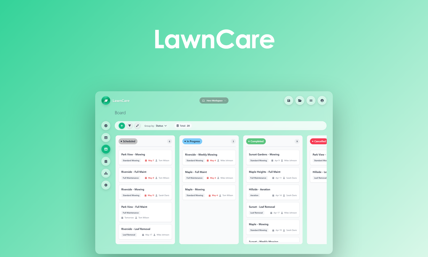 LawnCare - kanban