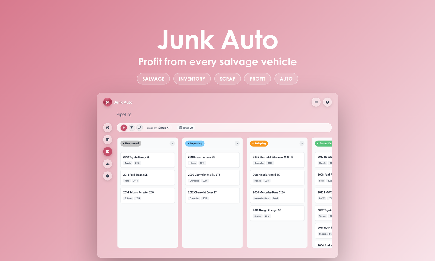 Junk Auto - Kanban