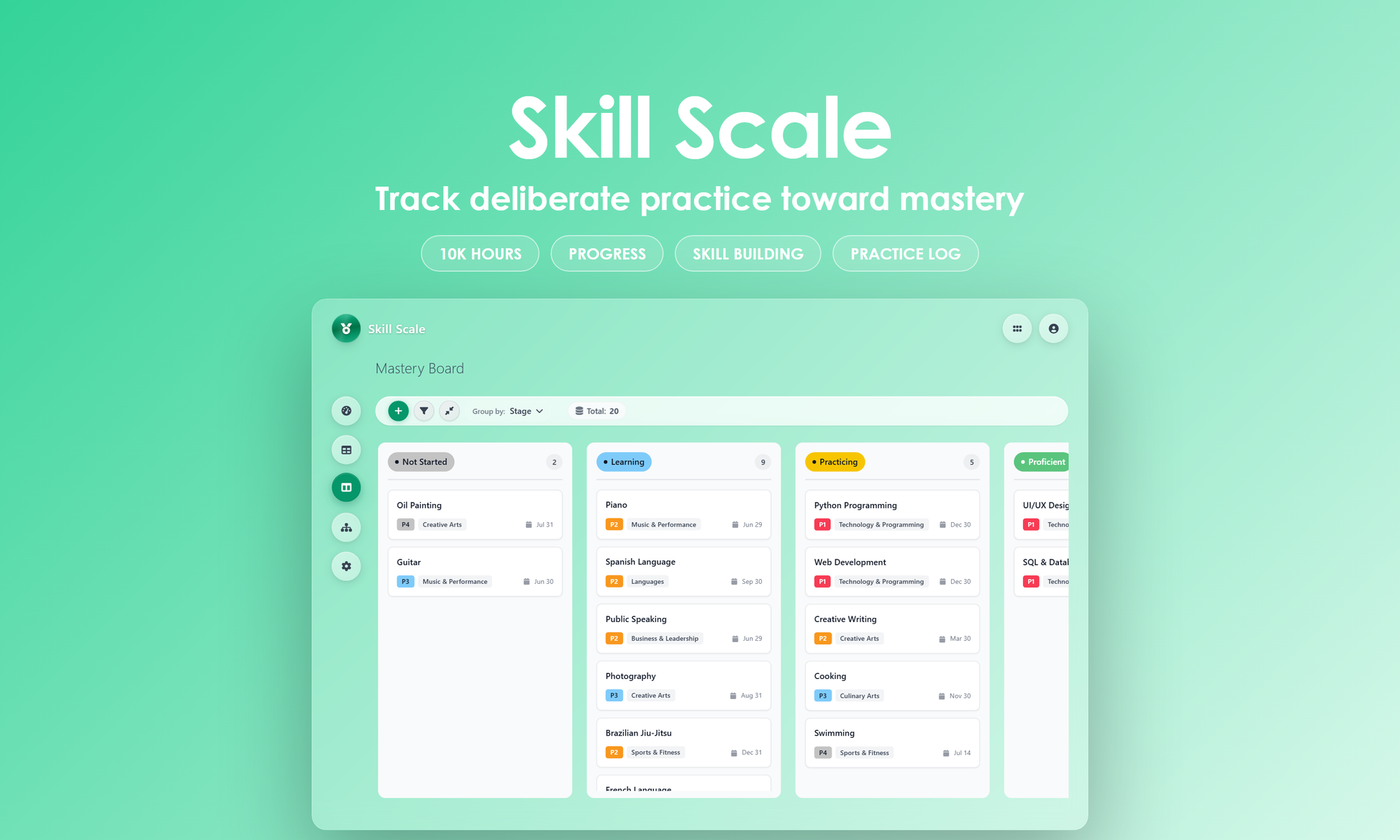Skill Scale - Kanban
