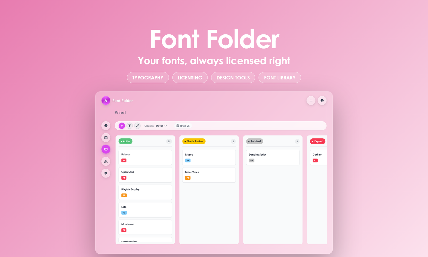 Font Folder - Kanban