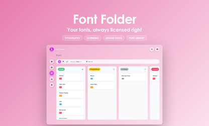Font Folder - Kanban