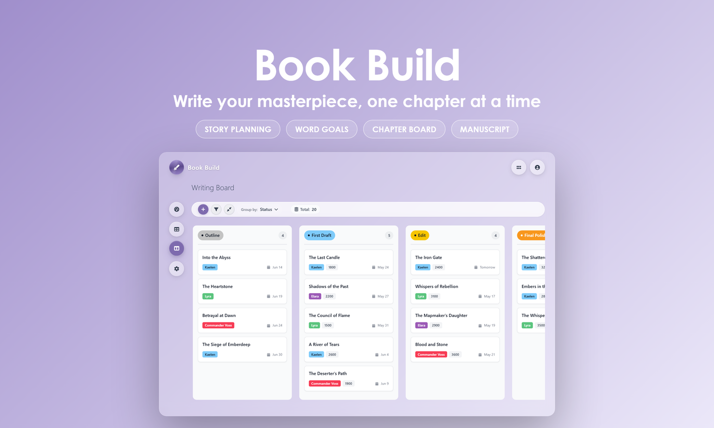 Book Build - kanban