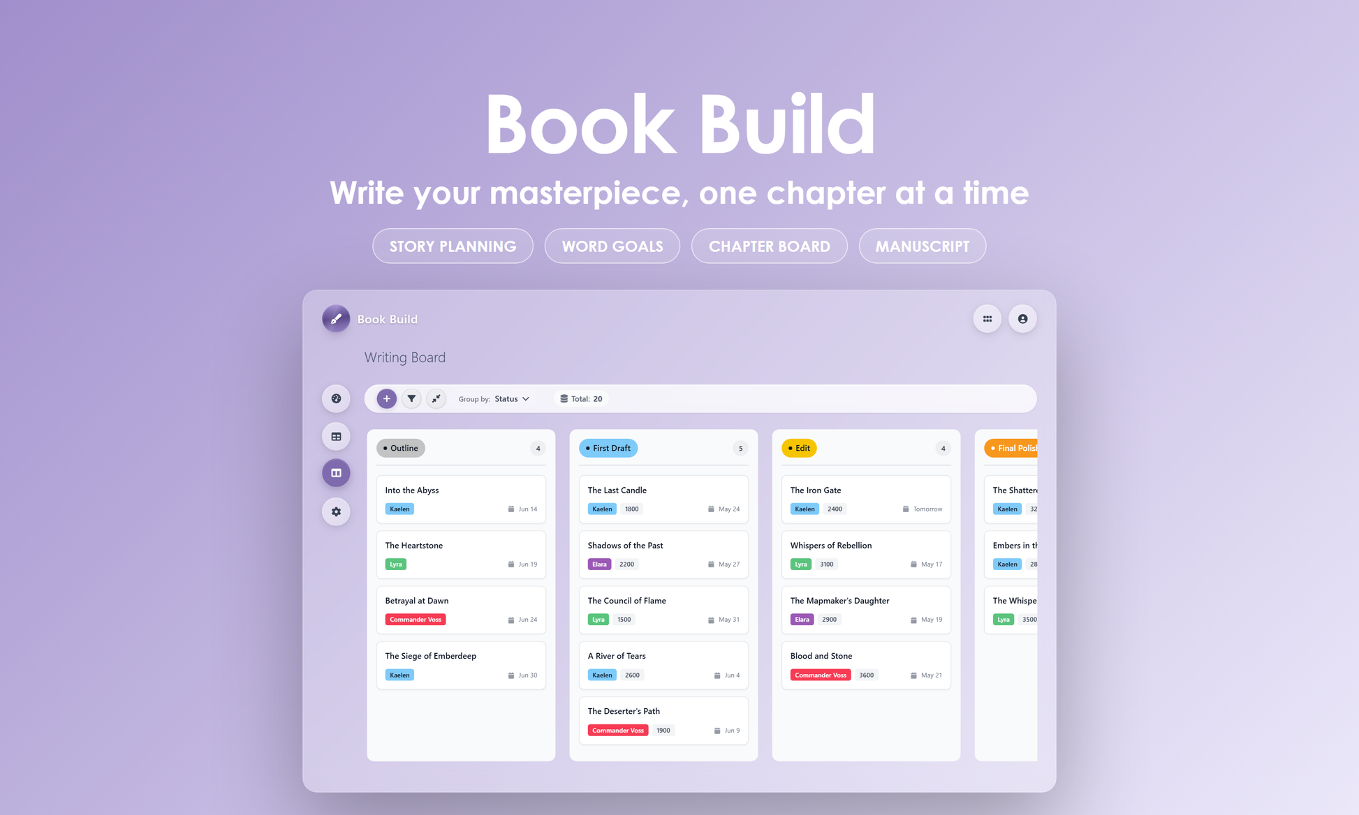 Book Build - kanban