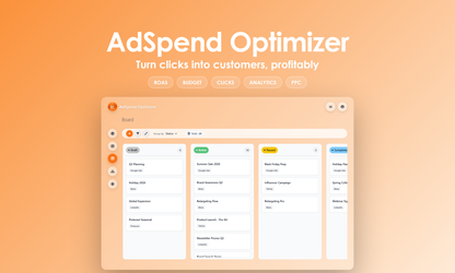 AdSpend Optimizer - Kanban