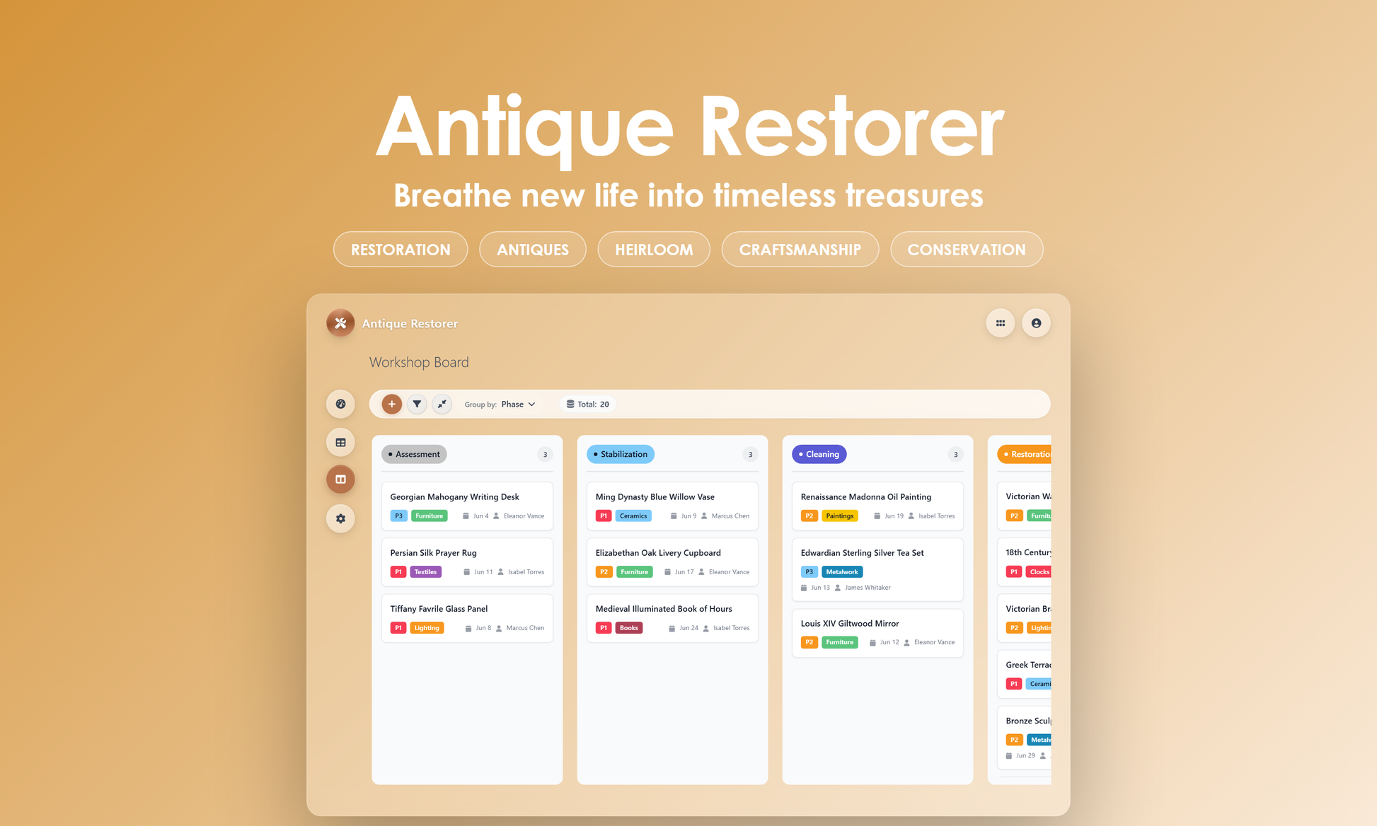 Antique Restorer - Kanban