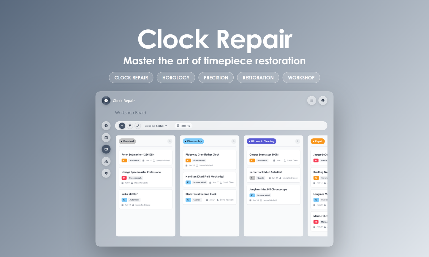 Clock Repair - Kanban