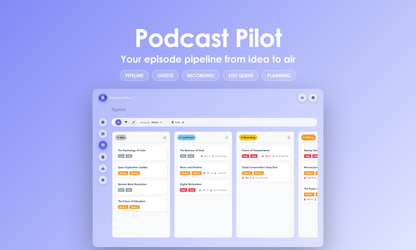 Podcast Pilot - kanban