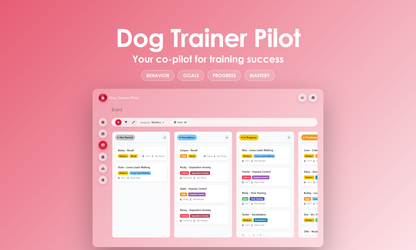 Dog Trainer Pilot - Kanban