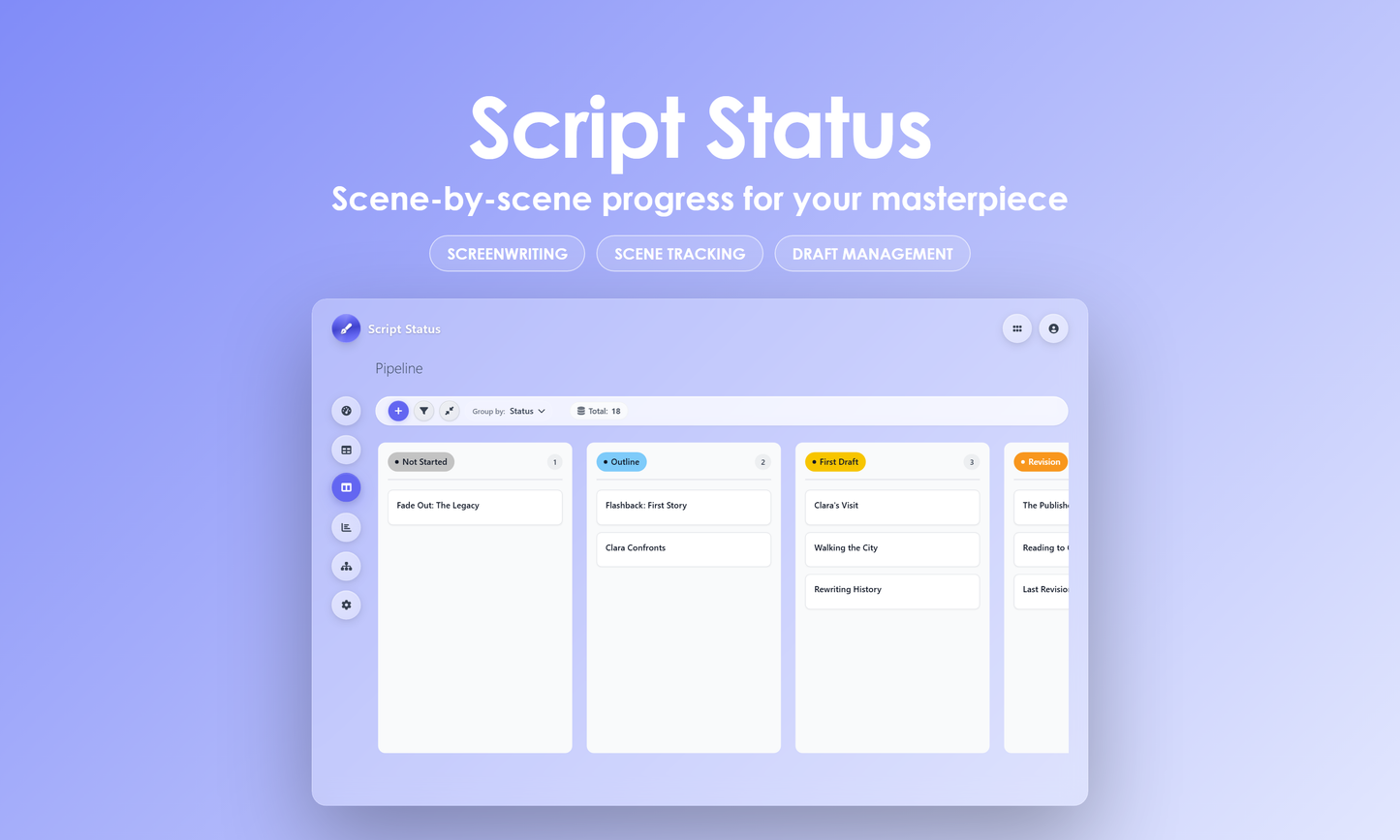Script Status - Kanban