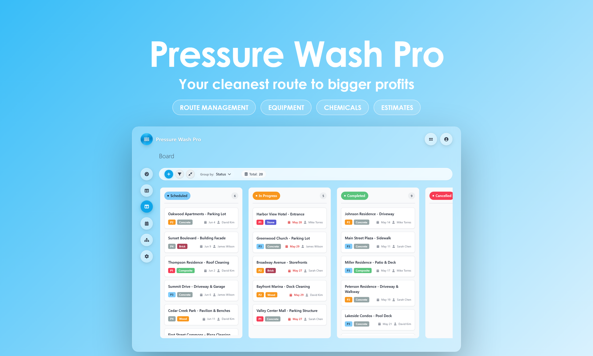 Pressure Wash Pro - Kanban