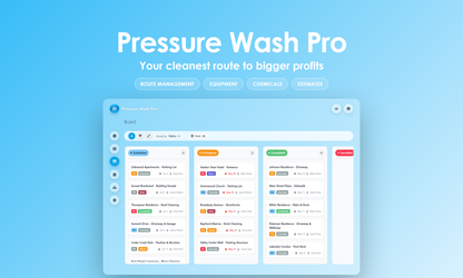 Pressure Wash Pro - Kanban