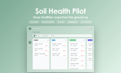 Soil Health Pilot - Kanban