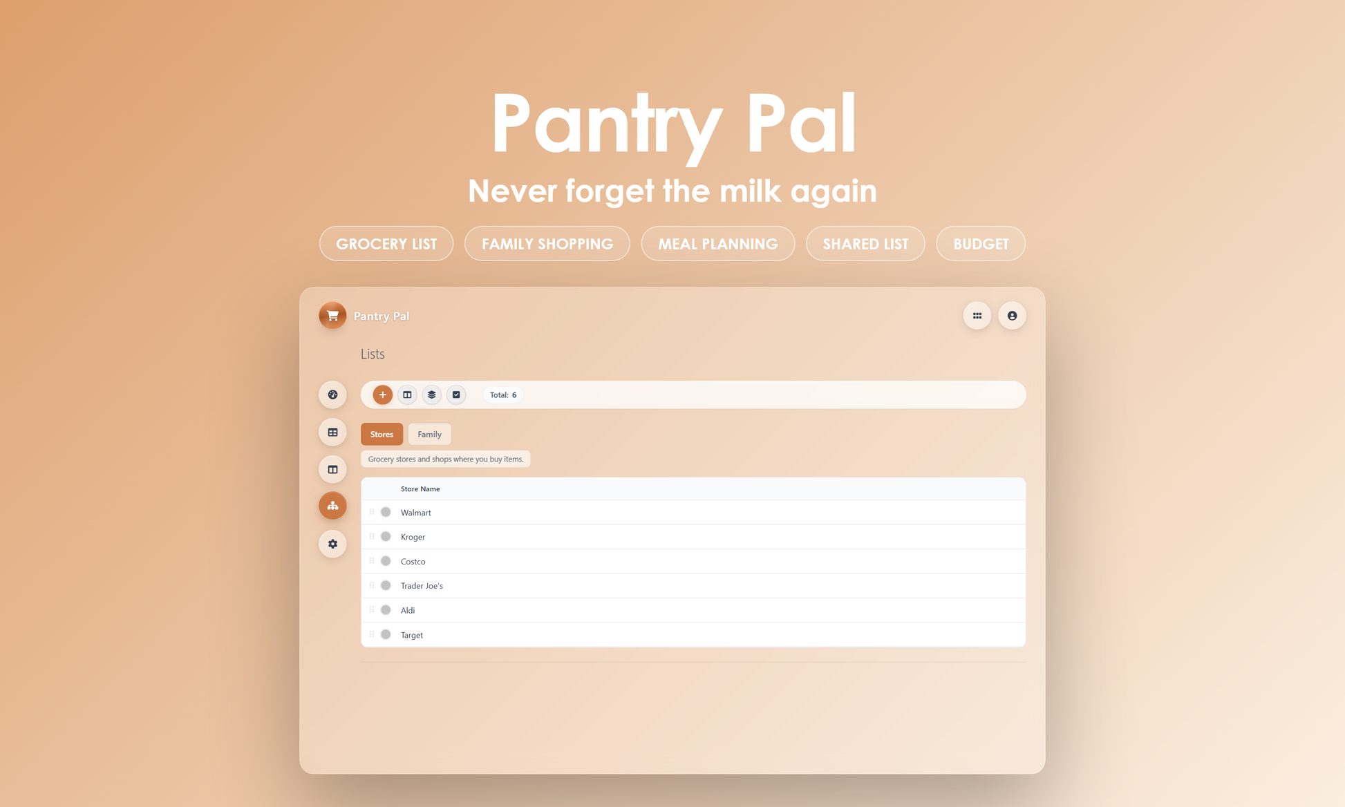 Pantry Pal - manage