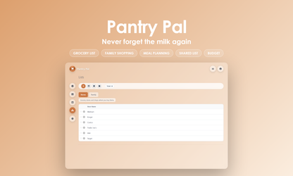 Pantry Pal - manage