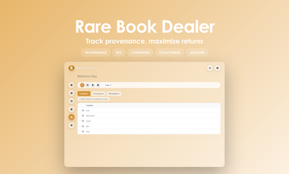 Rare Book Dealer - Manage