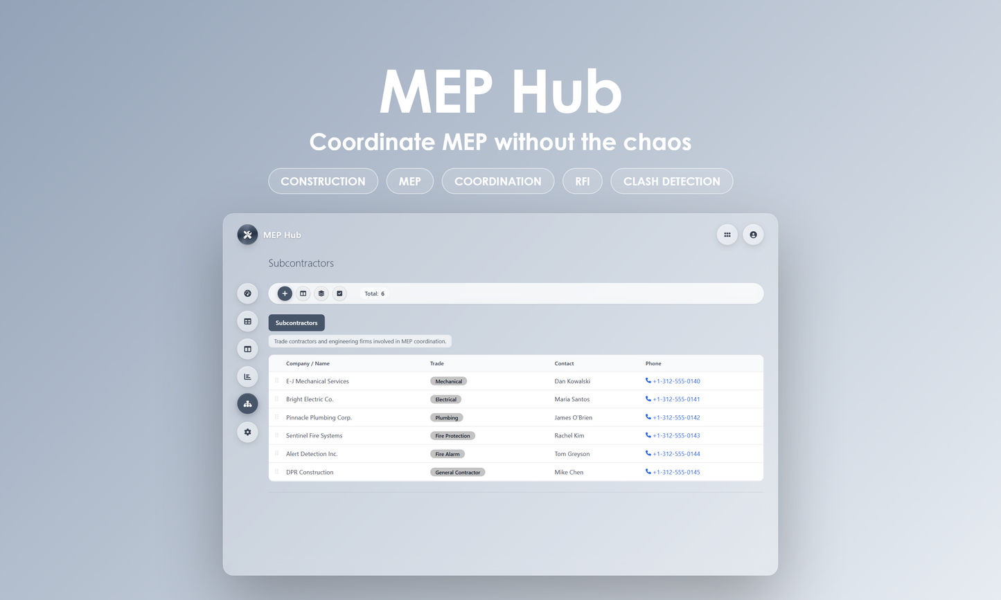 MEP Hub - Manage
